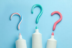 Toothpaste question marks