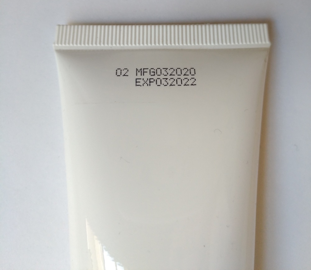 Tube of toothpaste with expiration date